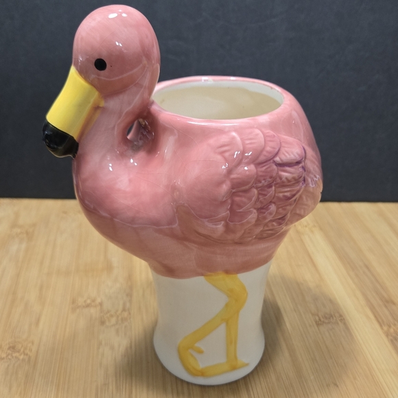 Cabana Tropical Pink Flamingo Utensil Caddy Vase - Picture 13 of 13